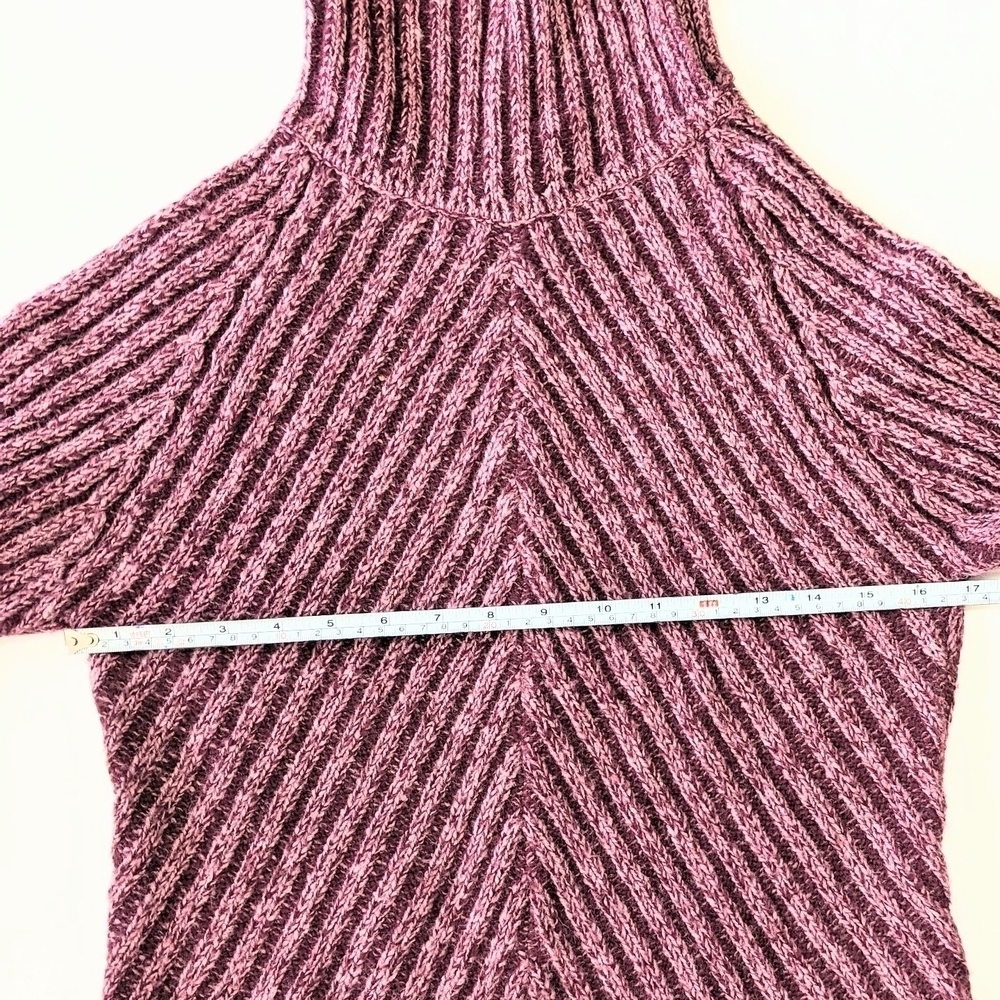 SO Women's Wool Blend Ribbed Cowl Neck Sweater - Picture 5 of 6